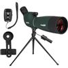 Svbony SV28PLUS Cannocchiale con Treppiedi Smartphone Adapter, 25-75x70mm con Controller Wireless, Ambiti BAK4 A5 Vino Rosso FMC, Telescopi Spotting Scope per Adulti tiro a segno Tiro con l'arco