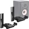 RICOO Supporto altoparlanti parete LH023-B Girevole Inclinabile Braccio muro Wall Mount casse altoparlante WLAN airplay Speaker Nero 2 pezzi