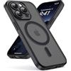 Oududianzi - Magnetica Cover per iPhone 14 Pro Magsafe Case, Nero