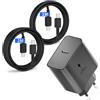Heboen 45W USB C Caricatore Caricabatterie Rapido Caricabatterie Sumsamg Veloce con 1M+2M Cavo per Samsung Galaxy S26 S25 S24 S23 S23+ Ultra /S22/S21/S20/Note20/A73/A53/S10 Tipo C Spina Ricarica Adattatore