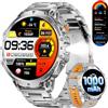 LIGE Smartwatch Uomo, Smartwatch Militare Uomo Fitness con Chiamate Bluetooth,1.85" Orologio Intelligente 110+ Modalità Sportive/1000 mAh/Sonno/Torcia per Android IOS, Argento
