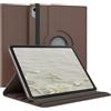 EAZY CASE - Custodia per iPad 10,9" 10. Gen tablet Cover protettiva Smart Cover Supporto rotante Astuccio pieghevole 360° girevole con funzione stand Similpelle Marrone