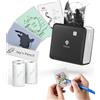 Phomemo Stampante Portatile, Mini Stampante Termica M02 Pro 300 DPI Stampante per Adesivi Stampante Fotografica Portatile con Tre Rotoli di Carta per Appunti e Schemi di Studio, Apprendimento, Foto
