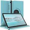 EAZY CASE - Custodia per Samsung Galaxy Tab A7 tablet Cover protettiva Smart Cover Supporto rotante Astuccio pieghevole 360° girevole con funzione stand Similpelle Blu