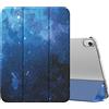 MoKo Custodia iPad (A16) 11a Gen 2025 /iPad 10a Gen 2022,Cielo Stellato Blu