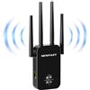 NEWFAST Ripetitore WiFi Potente per Casa, 1200Mbps WiFi Extender Dual Band 2.4GHz/5GHz con 4 Antenne ad Alto Guadagno, Porta Ethernet, WPS, Display Intelligente, Amplificatore WiFi Supporta 3 Modalità