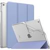 MoKo Cover per Nuovo iPad 10,2" 9a Gen. 2021 / 8a Gen. 2020 / iPad 7a Gen. 2019, Custodia Ultra Sottile Leggero Tri-fold Auto Sveglia/Sonno con Retro Semi-trasparente in TPU, Lavanda