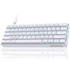 Dierya Tastiera da Gaming Meccanica al 60% con Interruttori Meccanici Clicky,DK61se Keyboard Gioco Monocromatico RGB Type-C Mini Compact 61 Tasti Anti-Ghosting（Layout US,QWERTY） Bianco