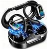Rolosar Cuffie Bluetooth Sport, Auricolari Bluetooth 5.4 con 4 ENC Mic, 50 Ore Cuffie Wireless HiFi Stereo, IP7 impermeabili, Auricolare Bluetooth senza fili per Running con gancio per le, Display LED/USB-C
