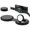 SATECHI OntheGo™ Caricatore Wireless Pieghevole 2 in 1, Stazione di Ricarica Rapida Qi2 15W per Serie iPhone 17 16 15 a 12, 5W per Apple Watch e AirPods, Caricatore a Induzione da Viaggio - Nero