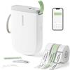 NIIMBOT D11 Etichettatrice con 3 rotolo Etichette, Stampante per etichette Bluetooth 300 DPI, Stampante termica portatile, macchina per adesivi per organizzare casa ufficio scuola, Bianca