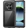 Lanhiem Cover Compatibile con Xiaomi Redmi Note 14 Pro Impermeabile [IP68 Waterproof] Custodia Subacquea Antiurto Resistente con Protezione dello Schermo per Redmi Note 14 Pro 5G,Nero