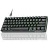 Dierya Tastiera da Gaming Meccanica al 60% con Interruttori Meccanici Tattile,DK61se Keyboard Gioco Monocromatico RGB Type-C Mini Compact 61 Tasti Anti-Ghosting（Layout US,QWERTY） Nero