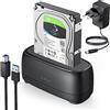 ORICO Hard Disk Docking Station USB3.0 per HDD/SSD SATA da 2,5 e 3,5 pollici, Supporto per UASP e Dischi Rigidi da 20TB (DD18U3)
