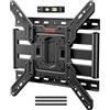 ELIVED Supporto da parete ultra sottile per TV da 26 - 60 pollici, supporto da parete a basso profilo, orientabile e inclinato, Max VESA 400 x 400 mm, supporta fino a 40 kg. Max 16" supporto in legno