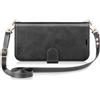 OCASE Custodia per iPhone 16 Plus con Cinghia Staccabile, Interno TPU Antiurto con Cuoio Portafoglio, RFID Blocking, Carta Fessura, Supporto Stand, Cover in Pelle per iPhone 16 Plus - Nero