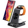 Phelinta Caricatore Wireless 3 in 1 per Samsung S26 Ultra, Stazione di Ricarica per Samsung S26+/S25 Ultra/S24/S23/Z Flip 7/Z Fold 6, Base Ricarica Wireless per Samsung Galaxy Watch 8/Ultra/7/6/5 (No Adapter)