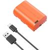 SMALLRIG Batteria LP-E6P, batteria USB-C sostitutiva da 2520 mAh per Canon EOS R5 Mark II, R6 Mark II, R5, R6, R7, 5D Mark II, 5D Mark IV, 60D, 70D, 80D, 90D, ricarica rapida completa in 2,5 ore, 5407