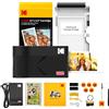 KODAK Mini 2 Era Regalo di Natale 4PASS Stampante Fotografica Portatile (5.3x8.6cm) (Stampante Fotografica Portatile + 8 Fogli inclusi + Pacchetto accessori e 30 Fogli, Nero
