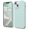 elago Cover Silicone Liquido Custodia Compatibile con iPhone 14 Case (6.1"), Silicone Premium, Protezione Completa - Cover Antiurto a 4 Strati, Custodia in Morbida Microfibra Antigraffio (Menta)