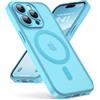 Oududianzi - Magnetica Cover per iPhone 14 Pro Max Magsafe, Lightblue