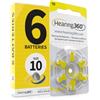 SDU SPECIALISTIDELLUDITO 6 Pile Modello 10 Giallo (PR70) - 1 Confezione da 6 Batterie per Apparecchi Acustici 1,45V - Pile Acustiche Rayovac Varta Extra