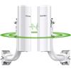 AdaLov CPE366 Ponte Wireless Gigabit Punto-Punto, 5.8GHz 3KM Bridge Wi-Fi da Esterno con Staffe, Zero Scavi per Telecamere/Chalet/Casa Vacanza/Garage/Fattoria/Campeggio, Plug & Play, IP65 Impermeabile