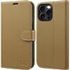 OCASE Custodia per iPhone 16 Pro Max Cover, Interno TPU Antiurto Portafoglio, RFID Blocking, Carta Fessura, Supporto Stand, Custodie in Pelle per iPhone 16 Pro Max - Rame