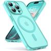 Oududianzi - Magnetica Cover per iPhone 15 Pro Magsafe Case, Blu Verde
