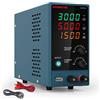 HANMATEK HM305 Alimentatore da Banco Alimentatore Laboratorio Regolato a Commutazione Regolabile da 30 V / 5 A Display LED a 4 Cifre Funzione LOCK Impostabile Manualmente