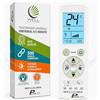 Wellclima Plus 2.0 - Telecomando Universale per Condizionatore con la Maggiore Compatibilità sul Mercato, Tastiera e Display Retroilluminati, Torcia LED, Assistenza Diretta Wellclima