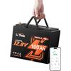Litime Batteria al Litio LiFePO4 12V 100Ah con Bluetooth 5.0, Intelligente BMS 100A e Protezione Bassa Temperatura, Gruppo 24 Dimensioni, 15000+Cicli Ideale per Caravan, Camper, Barche, Sistemi Solari