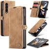 Azororo Cover per Samsung Galaxy Z Fold 4 5G, Premium PU Pelle Custodia, Magnetica Carta Fessura Portafoglio Case, Flip Cavalletto Custodia per Samsung Galaxy Z Fold 4 - Marrone