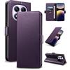 Yunubeyii Cover Libro per Xiaomi Redmi Note 14 Pro 4G - [Blocco RFID] Luxury PU Leather Portafoglio Card Holder Magnetic Phone Custodia con Kickstand, Cover Protettiva Antiurto, Viola