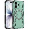 LVVFEI Cover Magnetica per iPhone 17 6,3 Pollici, Compatibile con MagSafe, Custodia Magnetica per iPhone 17 con design Antiurto e Fori di Ventilazione - Verde