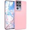 EAZY CASE Custodia in silicone per telefono compatibile con Galaxy S21 Ultra 5G cover protettiva antiurto sottile e leggera protezione dalle cadute copertura in silicone Rosa