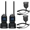 Retevis C1 Walkie Talkie Lungo Raggio, Professionali Walkie-Talkie Bibanda, IP67, 1800mAh, Ricetrasmittente Professionale per Salvataggio (2 Pezzo) (Include microfono)