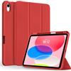 CACOE Custodia per iPad da 10 generazione, con portapenne da 10,9 pollici, 2022 A2757/A2777, ultra sottile, in morbido TPU, con funzione di supporto, colore: rosso brillante