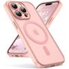 Oududianzi - Magnetica Cover per iPhone 14 Pro Magsafe Case, Rosa