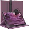 EAZY CASE - Custodia per Samsung Galaxy Tab S8 Plus / S7 Plus tablet Cover protettiva Smart Cover Supporto rotante Astuccio pieghevole 360° girevole con funzione stand Similpelle Viola