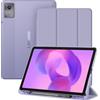 FINTIE Cover per Lenovo Idea Tab 11 Pollici 2025 (Modello TB-336ZU/TB-336FU) con Portapenne, Sottile Leggero Custodia Posteriore Opaca Traslucida Case con Auto Sveglia/Sonno, Lilla Viola