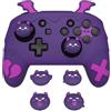 playvital Cover Silicone per Nintendo Switch 1 PRO Controller Custodia Joystick Skin Antiscivolo Protettiva Carina, 4 Copri Levette Analogiche & 2 Adesivi, Serie Imp Gotico, Viola