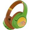 PowerLocus BoboCuffie Bluetooth per bambini, Over Ear con limitazione del volume 74/85/94 dB, luci a LED, senza fili e cavo Aux, pieghevoli con microfono per cellulare/tablet/viaggi