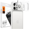 Spigen Glas.tR EZ Fit Optik Pro XL Protezione Fotocamera compatibile con iPhone 17 Pro Max, 1 Pezzi, Argento, Anello Totale, Durezza 9H Pellicola prottetiva