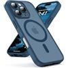 Oududianzi - Magnetica Cover per iPhone 16 Pro Max Magsafe, Blu