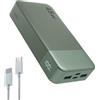 NOBIS Power Bank 20000mAh Powerbank 45 W Fast Charging Caricatore Portatile USB C In & Out, 4 Ports Portable Charger with LED Digital Display, Compatible with Phone 17 S25 (Verde)