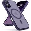 Oududianzi - Magnetica Cover per iPhone 17 Magsafe Case, Viola Scura