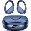 CASCHO Cuffie Bluetooth, Sport Auricolari Bluetooth 5.3 con Gancio per Orecchio, 60H con Indicatore LED per Cassa di Ricarica, Chiamata ENC HD, Vestibilità Comoda, Basso Profondo, IPX7 Blu Chiaro