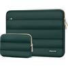 MOSISO 15-15,6 pollici Custodia Laptop, 16 pollici Borse PC Compatibile con MacBook Pro 16, HP Dell ASUS Acer Toshiba Lenovo Computer Portatile, Poliestere Orizzontale Borsa&Pouch, Pavone Verde