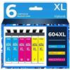 alphaink 6 Cartucce Compatibili con Epson 604 XL 604XL per Expression Home XP-2200 XP-2205 XP-3200 XP-3205 XP-4200 XP-4205 WORKFORCE 2910DWF 2930DWF 2935DWF 2950DWF (2 Magenta, 2 Giallo, 2 Ciano)